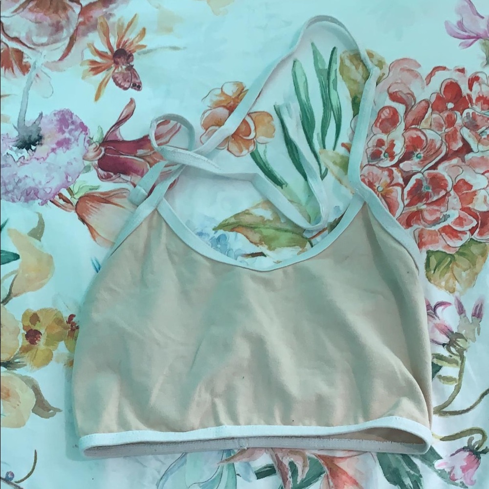 Beige tank top with tie